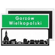 MAGNES TURYSTYCZNY Z PANORAMĄ Gorzów Wlkp na lodówkę NAZWA MIASTA PAMIĄTKA