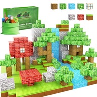 KLOCKI MAGNETYCZNE 3D KOSTKI ZESTAW XL 108 SZT. KONSTRUKCYJNE SZEŚCIANY