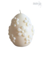 Świeca sojowa Jajo stokrotka białe – ręcznie robiona | Nuvia Soy