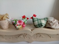 ZABAWNE KURY KURKI Z MATERIAŁU- komplet 2 sztuki