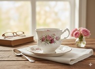 Filiżanka do herbaty i spodek "Sweet Williams" 1950-1960