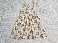 Cool Club sukienka ecru i jednorożce nowa roz 122-128