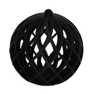 Bombka 3D w nowoczesnym stylu czarna, ażurowa kula ŚWIĘTA CHOINKA BOMBKA