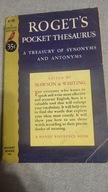 Roget's pocket thesaurus a treasury of synonyms