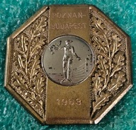 PLAKIETA MECZ POZNAŃ - BUDAPEST 1963 - BOKS ??