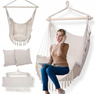 FOTEL WISZĄCY KRZESŁO BRAZYLIJSKIE HUŚTAWKA! HAMAK OGRÓD TARAS BALKON BOHO!