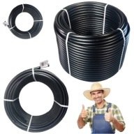 RURA MONTAŻOWA CZARNA SZCZELNA DO TRANSPORTU WODY NAWADNIANIA WĄŻ 50M