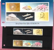 Isle of Man 1994 PRES.PACK 6zn. fauna morska, Edward Forbes, EUROPA