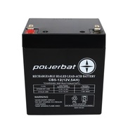 Akumulator ZASILAJĄCY AGM Powerbat 12V 5Ah CB 5-12 KRAKÓW SKLEP