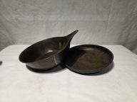 Szalki mosiężne do wagi szalkowej 5kg J.Abramowicz 1911r. 20cm