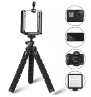 Mini Statyw do telefonu elastyczny statyw z gąbką ośmiornicą (czarny)