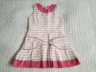 Coccodrillo piękna sukienka biała i róż roz 122