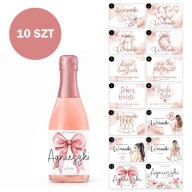 Naklejki na mini szampana WIECZÓR PANIEŃSKI 10szt- PERSONALIZOWANE