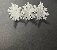 3x Bombki dekorowane śnieżynki 3D na choinkę choinkowe święta Różne kolory