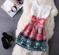 Sukienka vintage boho xl rozkloszowana nowa z metka wesele kwiaty imperial