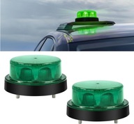 Biqing 2 szt. Zielona lampa błyskowa LED kogot , 12 V 24 V zielona a546
