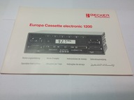 NOWA instrukcja obsługi radio BECKER EUROPA 1200 Mercedes W201 W124 książka