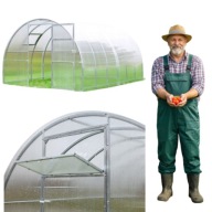 Szklarnia Tunel Z 40X20 3X6M IDEALNA DO OGRODU OKNA WYSOKA Z POLIWĘGLANEM