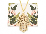 wisiorek Chamsa złoty dłoń vintage boho etno NB131