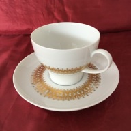 Elegancka filiżanka Thomas Rosenthal Rotunda vintage bogate złocenia