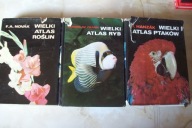 WIELKI ATLAS RYB PTAKÓW ROŚLIN FRANK NOVAK HANZAK ZESTAW 3X