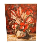 Obraz olejny - KWIATY _ TULIPANY 25x30cm