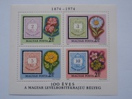 Węgry - 100 lat znaczka - kwiaty - Mi. bl.105 **