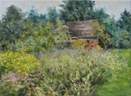 Podwórko" obraz olejny na płótnie 30x40cm , oryginał Garncarek Al,,,