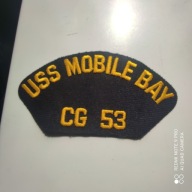 NASZYWKA USA MARYNARKA WOJENNA USS MOBILE BAY CG 53 150 x 75 mm