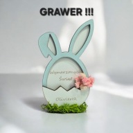 Zajączek wielkanocny z grawerem, personalizowany prezent na Wielkanoc jajko