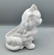 kotek biały pojemnik ceramiczny z mojej kolekcji z porcelany