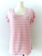 DAMSKA BLUZKA FIRMY BY JANINA FOR EVERYDAY ROZMIAR 44 PASY ROZOWO BIALA