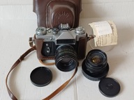 Aparat Zenit E- Helios 44-2 2/58 +obiektyw szerokokatny MNP-1B 2,8/37