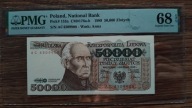 50000zł 1989 seria AC PMG 68 EPQ