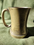 Solidny stary kufel ze szklanym dnem - ciekawy