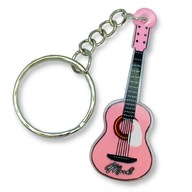 Brelok Gitara Klasyczna RÓŻOWA Zawieszka Prezent DO KLUCZY Torebki Plecaka