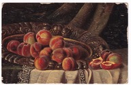 Martwa Natura Brzoskwinie salatera 1919r. Oleodruk