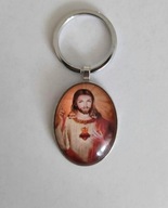 Jezus Chrystus Brelok do kluczy Zawieszka Serce Jezusa Prezent Komunia