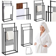 WIESZAK NA RĘCZNIKI ŁAZIENKOWY STOJĄCY CZARNY STOJAK SZUSZARKA METALOWY