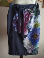 OASIS SPÓDNICA elegancka duże kwiaty 36/38