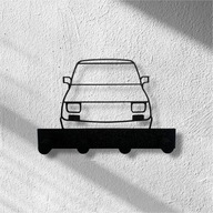 Wieszak na klucze Fiat 126p - samochód półka ścienna ozdoba