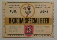 STARA ETYKIETA PIWO FULL LIGHT SPECIAL BEER BROWAR OKOCIM ROZLEWNIA