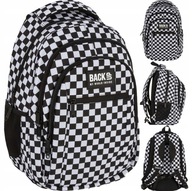 PLECAK SZKOLNY MŁODZIEŻOWY BACKUP 26L SZACHOWNICA LAPTOP A4 KRATKA CZARNA