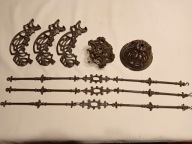 Stare żeliwne części do lampy naftowej wiszącej