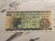 Rwanda - Burundi - 100 franków - 1960 - bardzo rzadki