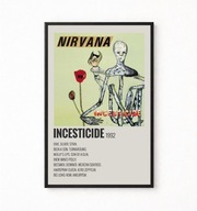 Plakat A4 z ramką NIRVANA "INCESTICIDE" 21x29,7cm