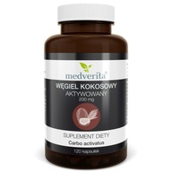 MEDVERITA Węgiel kokosowy aktywowany 200mg 120kaps
