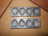 STARA ALUMINIOWA FORMA DO LIZAKÓW MUSZLA