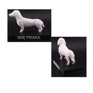 Figurka Pies JAMNIK STATUETKA Z IMIENIEM prezent dla psiarza