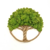 Drzewko Szczęścia Chrobotek, żywy obraz handmade, dekoracja na ścianę